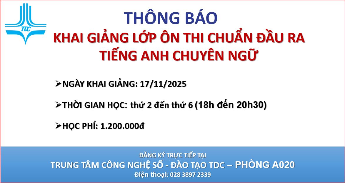 THÔNG BÁO ĐĂNG KÝ ÔN THI CHUẨN ĐẦU RA